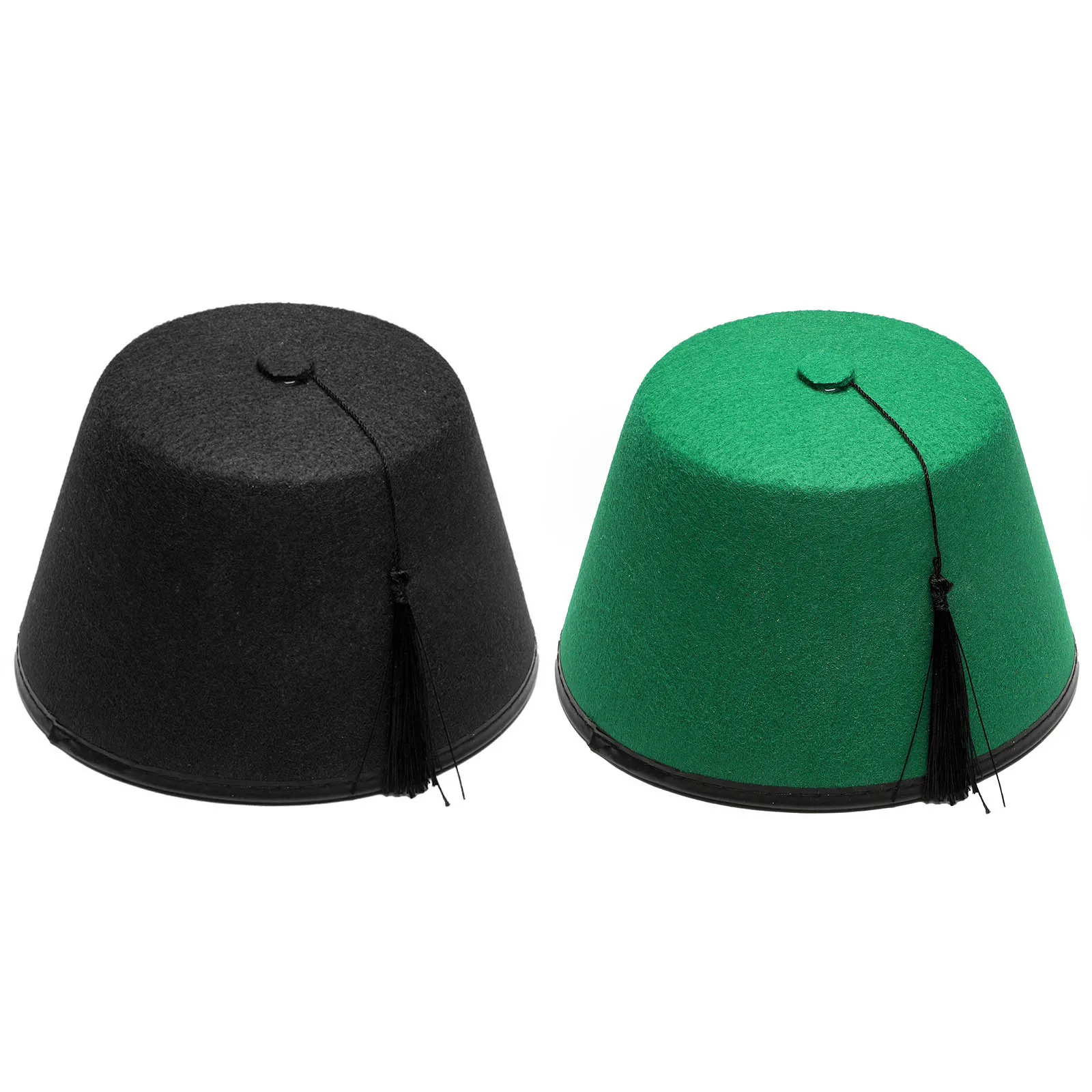 

Turkish Hat for Adult Women Men Solid Color Novelty Party Fez Cap with Tassel Ottoman Tarboosh Hat Cosplay Costume Accessories