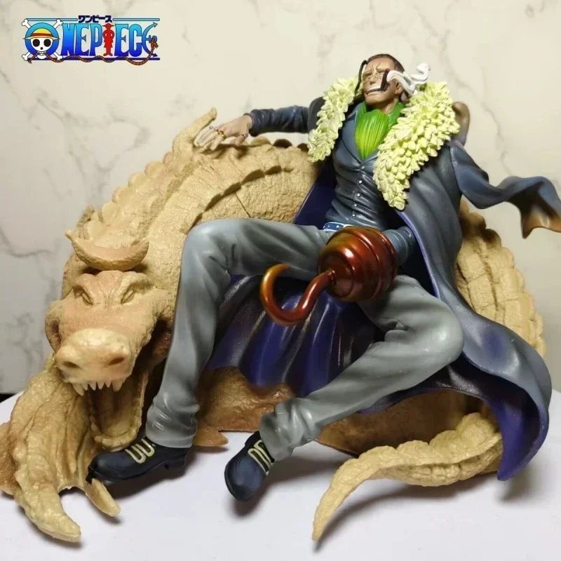 One Piece King Of The Desert Sir Crocodile Figure Anime Action Figurine Pvc Statue Model Room Desk Ornament Kids Toys Xmas Gift