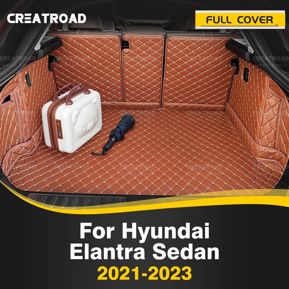

CREATROAD For Hyundai Elantra Sedan 2021-2023 2022 Auto Full Coverage Trunk Mat Car Protective Cargo Liner Interior Accessories