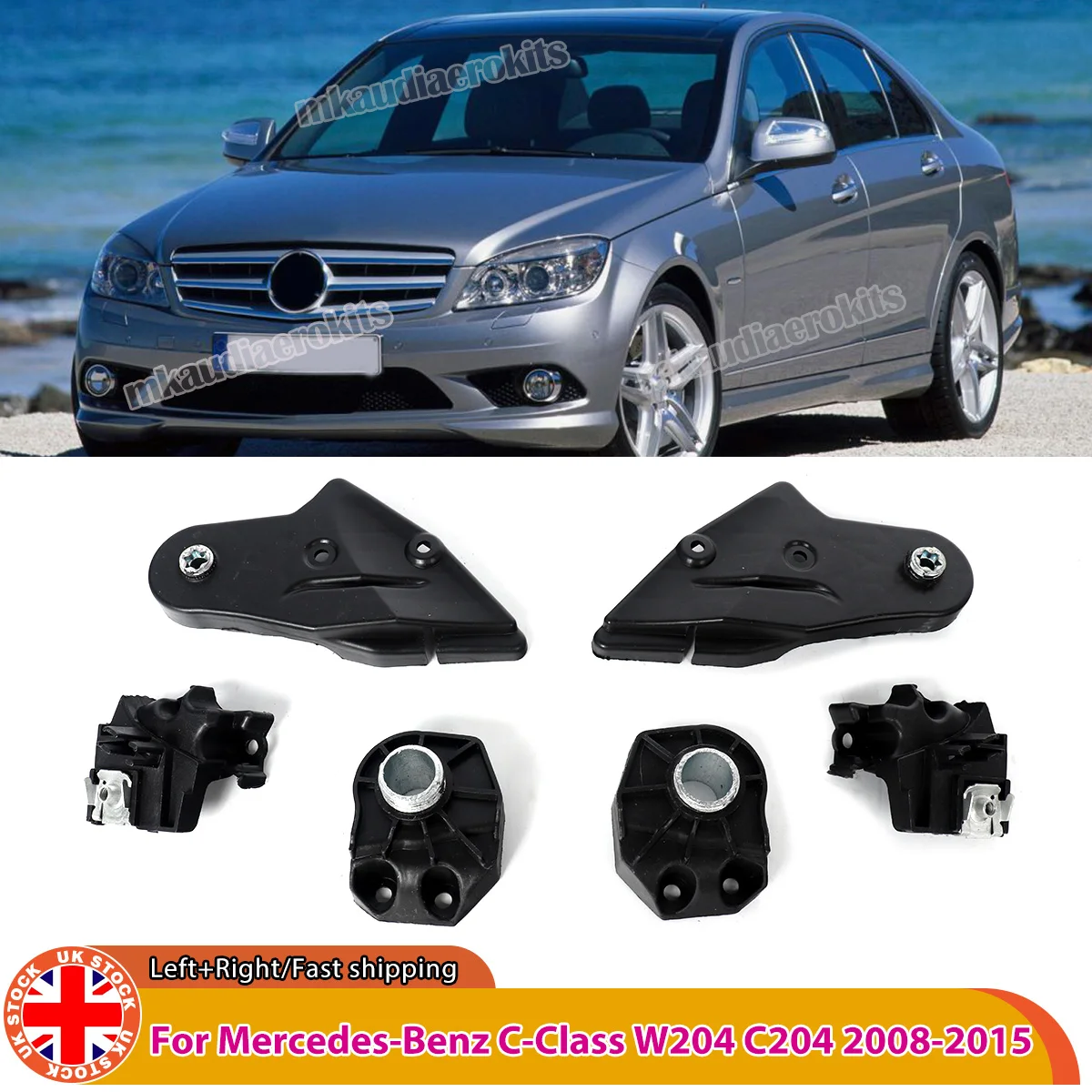 

Headlight Bracket Repair Kit Fits For Mercedes W204 C200 C280 C300 C350 2008-2015 Left Right Headlight Repair Tools A2048201114