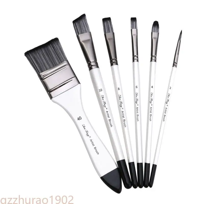 97QB 6 PCS PAINT BRUSH SET ACRYLIC PAINT BRUSHES