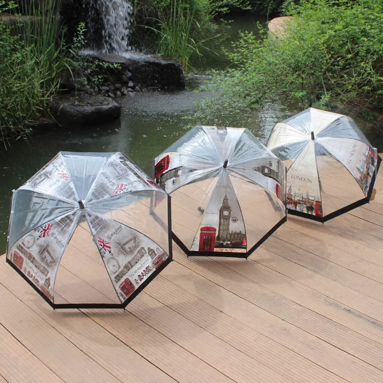 Super Arch Transparent Umbrella Noble British Soldier Bird Cage Umbrella Mushroom Princess Umbrella