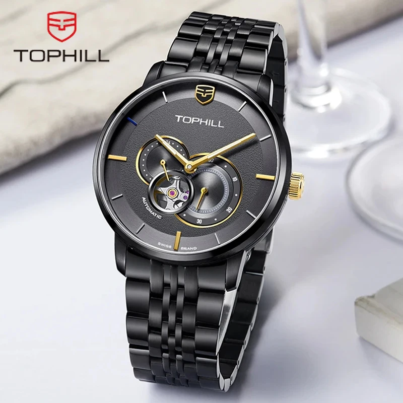 

TOPHILL Multifunctional Dial Men's Wristwatch Automatic Mechanial Movement Super Luminous Watch for Men Sapphire Crystal