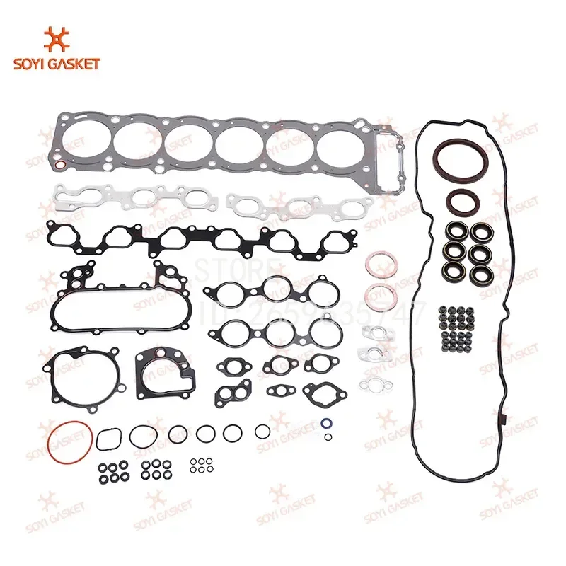 Engine Overhaul Kit Assembly for 1FZ FZJ80 EFI 04111-66035 Intake Manifold Gasket Parallel Pad After Curving