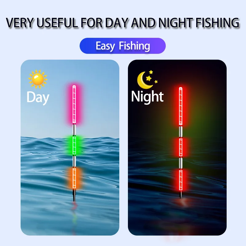 WLPFISHING Electric Fishing Floats Luminous Bobbers CR425 Gravity Sensor Smart IC Build-in LED Color Change Accessories Tackle