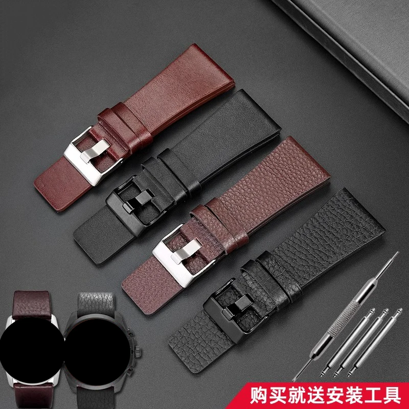 Cinturino in pelle di vacchetta cinturino per orologio cinturino per Diesel DZ7313 DZ7333 7322 7257 4318 7348 7334 Seven Friday cinturino in pelle da uomo