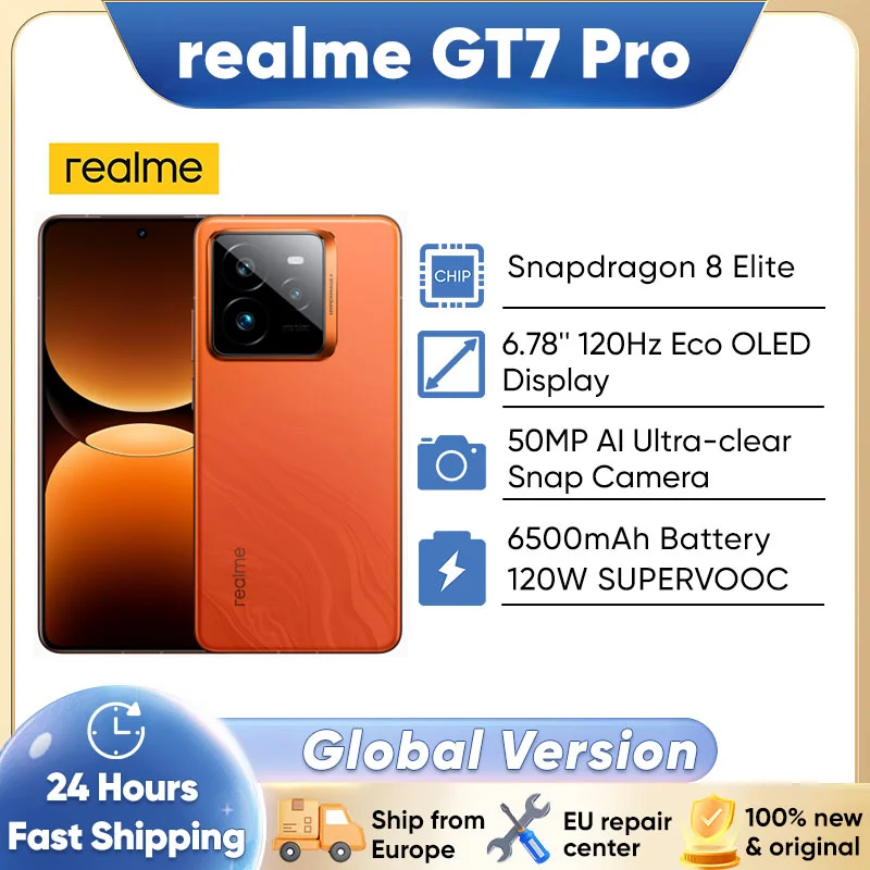 Realme GT7 Pro smartfon 5G Snapdragon 8 elitarnych 6.78 ''120Hz Eco zed ekran 120W SUPERVOOC 50MP kamera NFC GPS wersja globalna