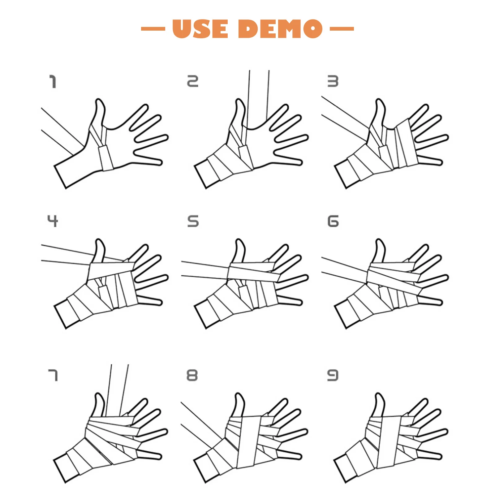 حزام حماية لليد من القطن عالي المرونة لتدريبات الملاكمة والكيك بوكسينغ واللياقة البدنية والرياضة وعصابة الرأس المحمولة