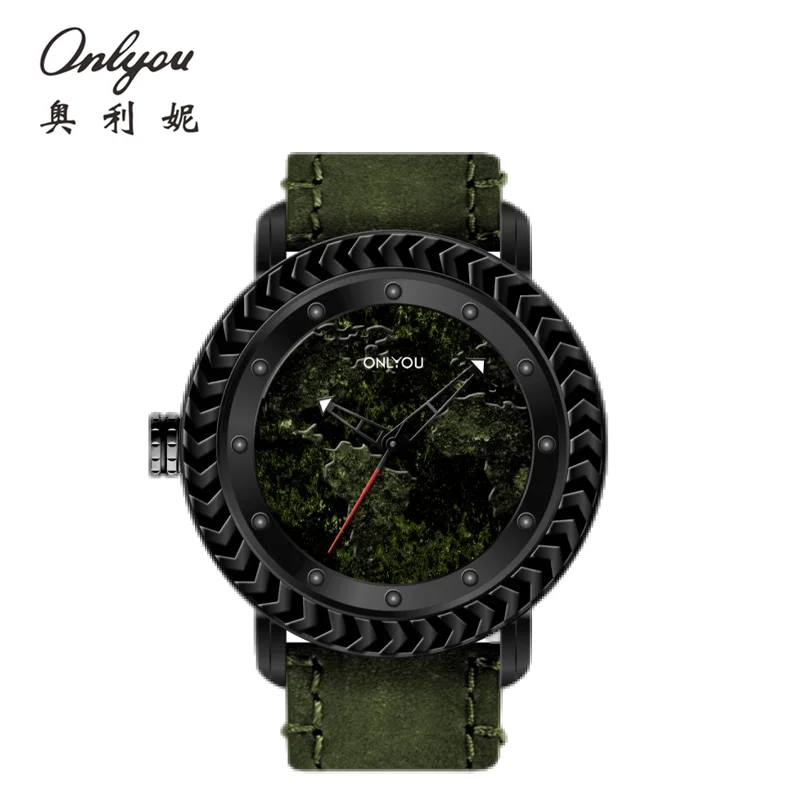 

ONLYOU Top Brand Luxury Men's Watch Quartz Waterproof Men's Watch Fashion Sports Men's Watch World Map Cool Student Clock
