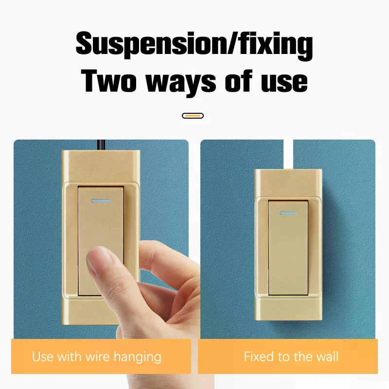 1 عصابة 2 طريقة سطح جبل التبديل سلك معلق تركيب السرير تشغيل/إيقاف التحكم مصباح لوحة الجدار مفتاح الإضاءة