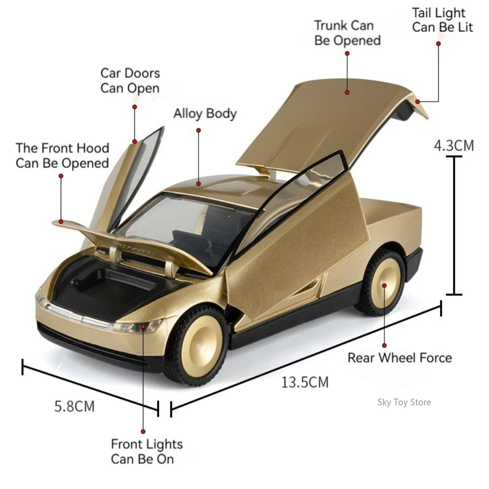 1:32 Robotaxi 911 DaKar juguetes en miniatura modelos de aleación coches fundidos sonido luz tirar hacia atrás puertas vehículos abiertos juguete educativo para niños