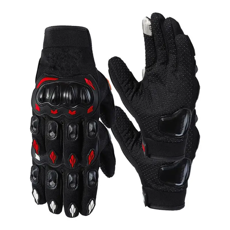 Windproof Motorcycle Glove Touch Screen Gloves With Thermal Soft Knit Lining Full Finger Gloves Protection Anti Fall For Bikes