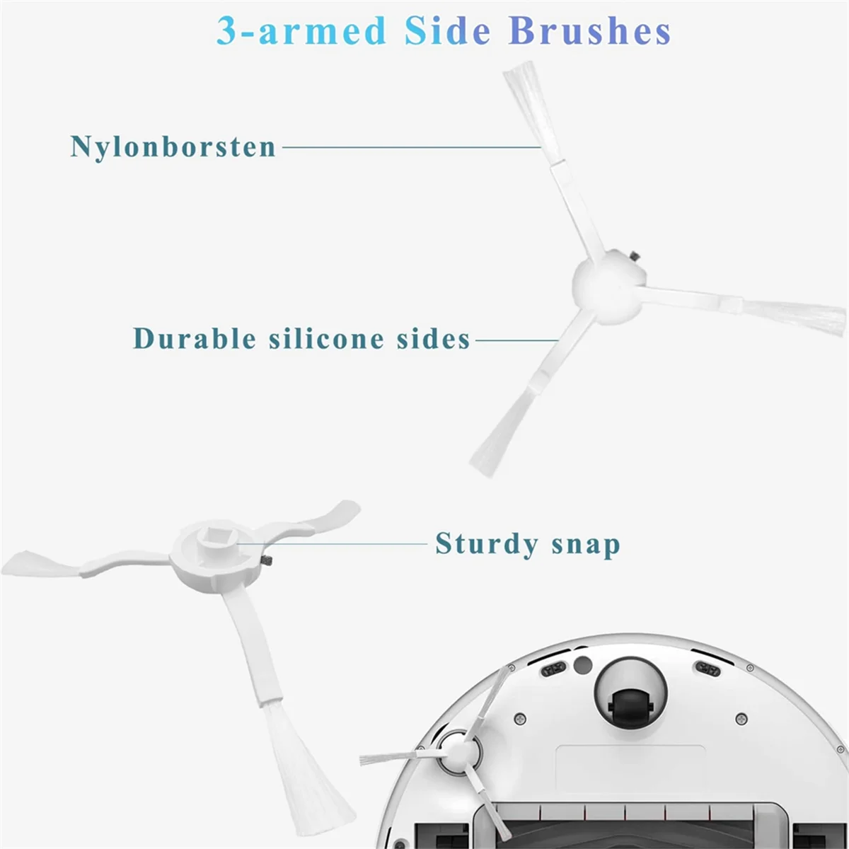 مجموعة ملحقات للمكنسة الكهربائية Dreame Tech L10S Ultra /L10 Ultra Robot، فرشاة رئيسية لمرشح Hepa وفرشاة جانبية وسادات ممسحة وأكياس الغبار - A19G