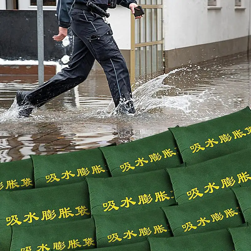 Water Activated Flood Bags 5X Water Barrier Reusable Sandless Sandbag Absorbent Flood Dam Bags For Home Garage Door Basement