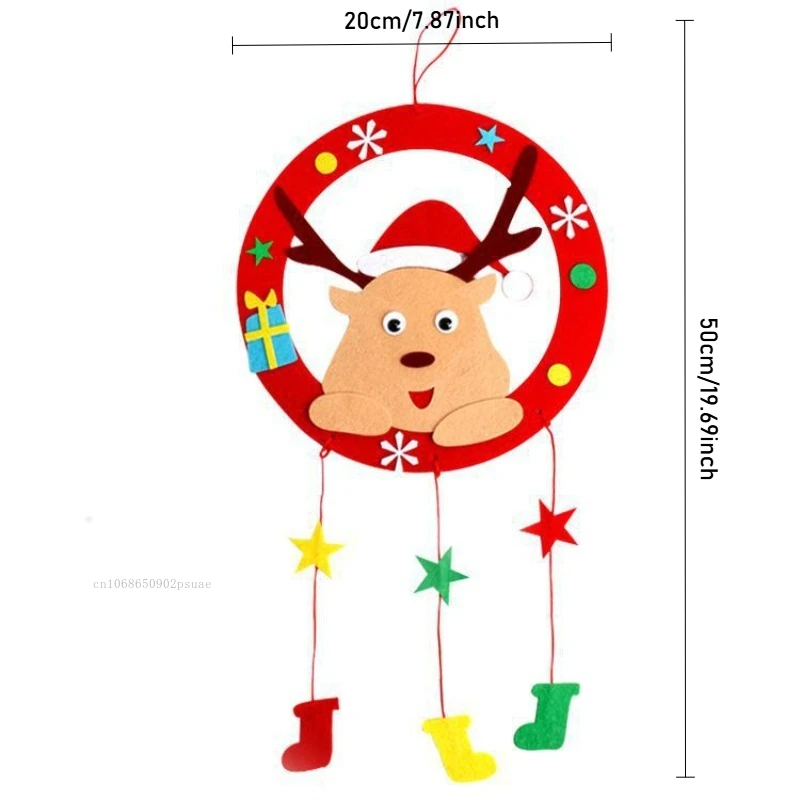 Children DIY Handmade Craft Kits Christmas Wreath Decor Kids Creative Materials Kits Puzzle Craft Educational Toy Xmas Gift 2026