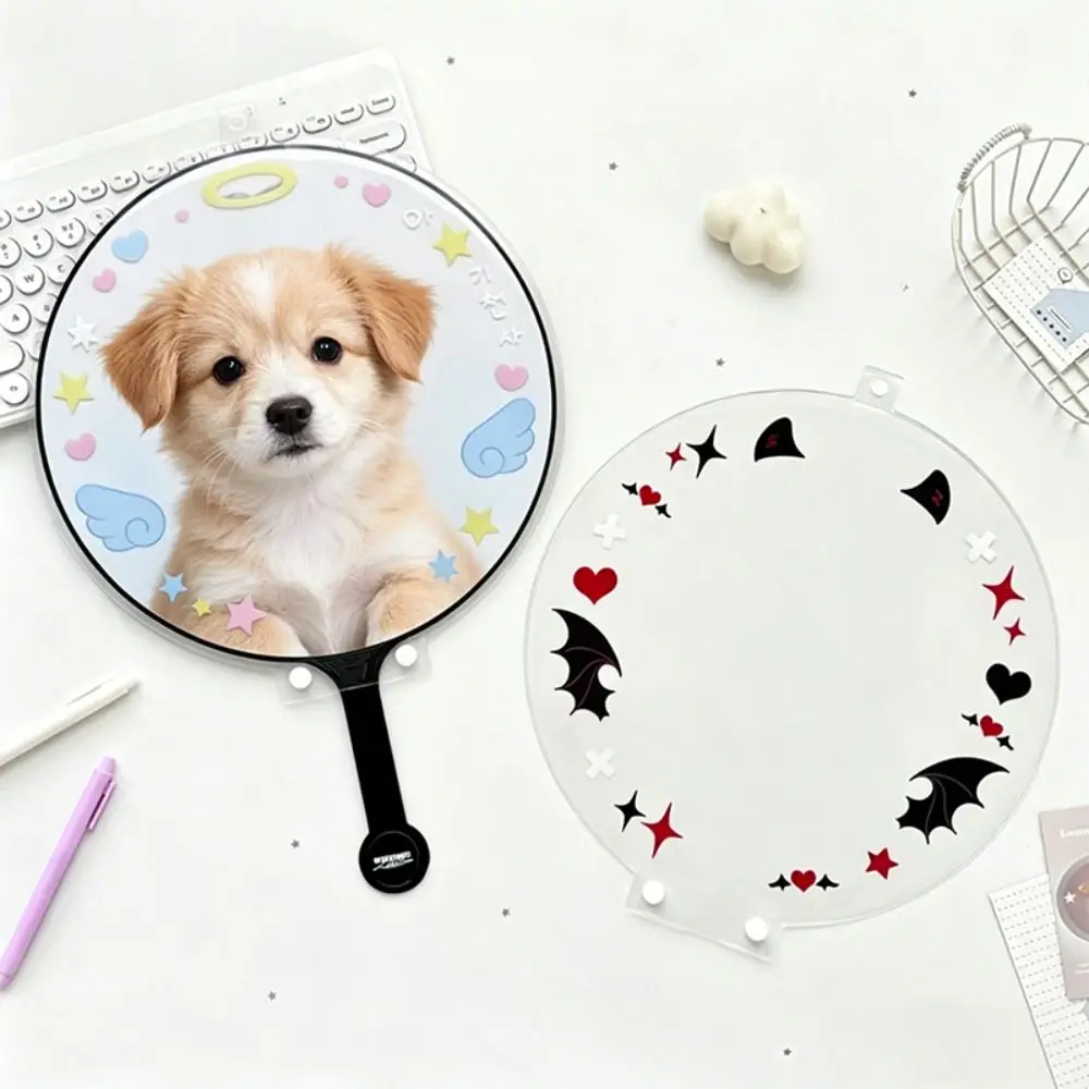 New PVC Picket Fan Cover Portable Clear Hand Fan Protector Cover Dustproof Uchiwa Fan Sleeve Cheering Fans