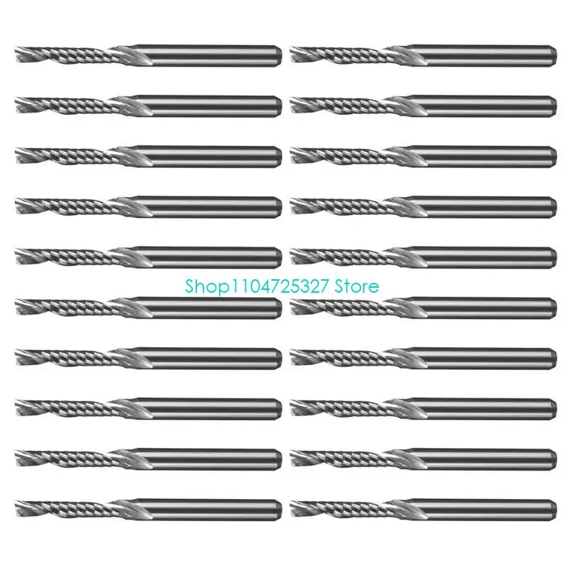 D8KF Industrial 20Pack 3.175 มม. คัตเตอร์ตัดก้นพร้อมเราเตอร์ออกแบบป้องกันการต้านการแข็งตัวสำหรับงานการตัดเฉือนที่แม่นยำ