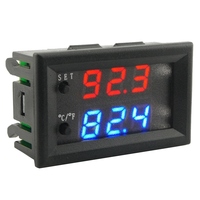 W2809 12V AC110-220V Probe Line Digital Temperature Control LED Display Thermostat with Heat/Cooling Control Instrument