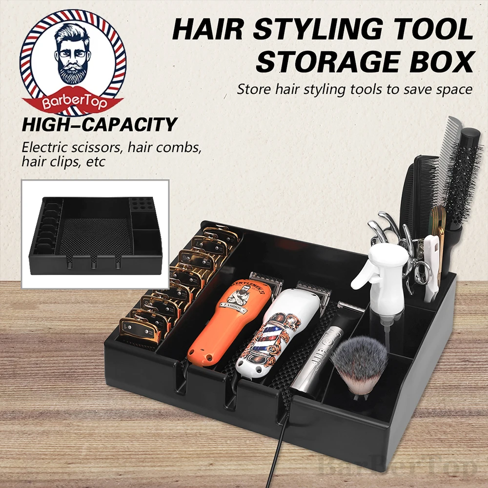 Barber Clipper Tray Anti-slip Clippers Organizer Razor Case Storage Box Hair Trimmer Holder BarbershopTool