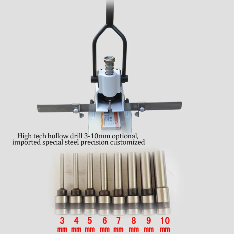 T-30 Heavy Duty Punch Machine Manual  Paper Book Album Binding Machine Business Card Round Punch Drill Bit Type Optional