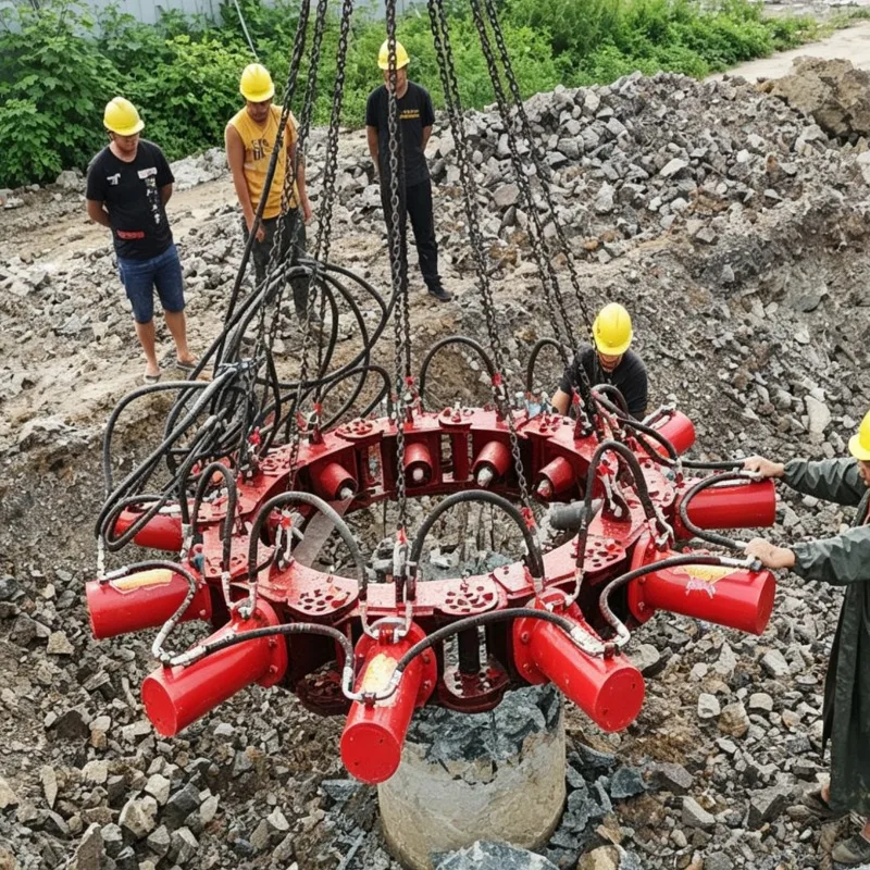 Customized Pile Breaker Concrete Hydraulic Crusher Excavatorattachment Square Pile Modular CE