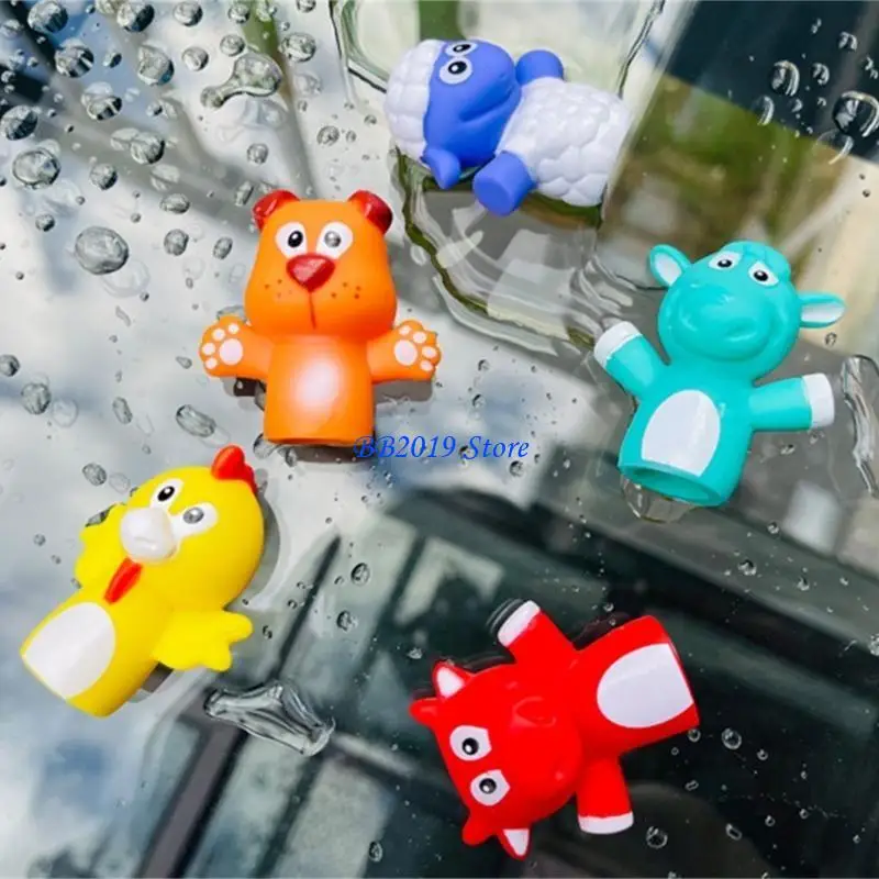 Q0KB PVC Animal Hand Puppets Pretend Play Developmental Toy For Toddlers Group Activities