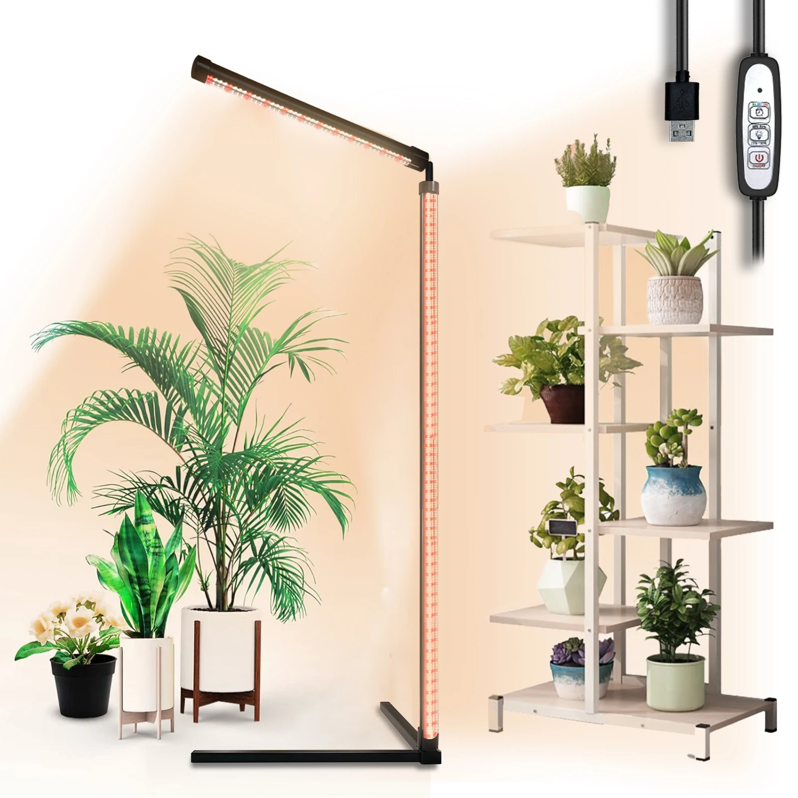 شاشة ليد بطيف كامل تنمو ضوء مصابيح نباتية نمو النبات مصباح للداخلية زهرة الخضار الشتلات النضرة الكروفيت ضوء قائم #1