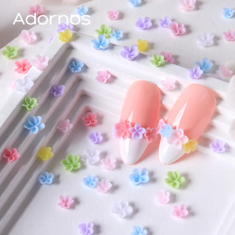 50 Uds. De dijes para decoración de uñas Frangipani de varios tamaños, flores coloridas, accesorios de manicura, decoración de uñas Kawaii, uñas Diy de verano
