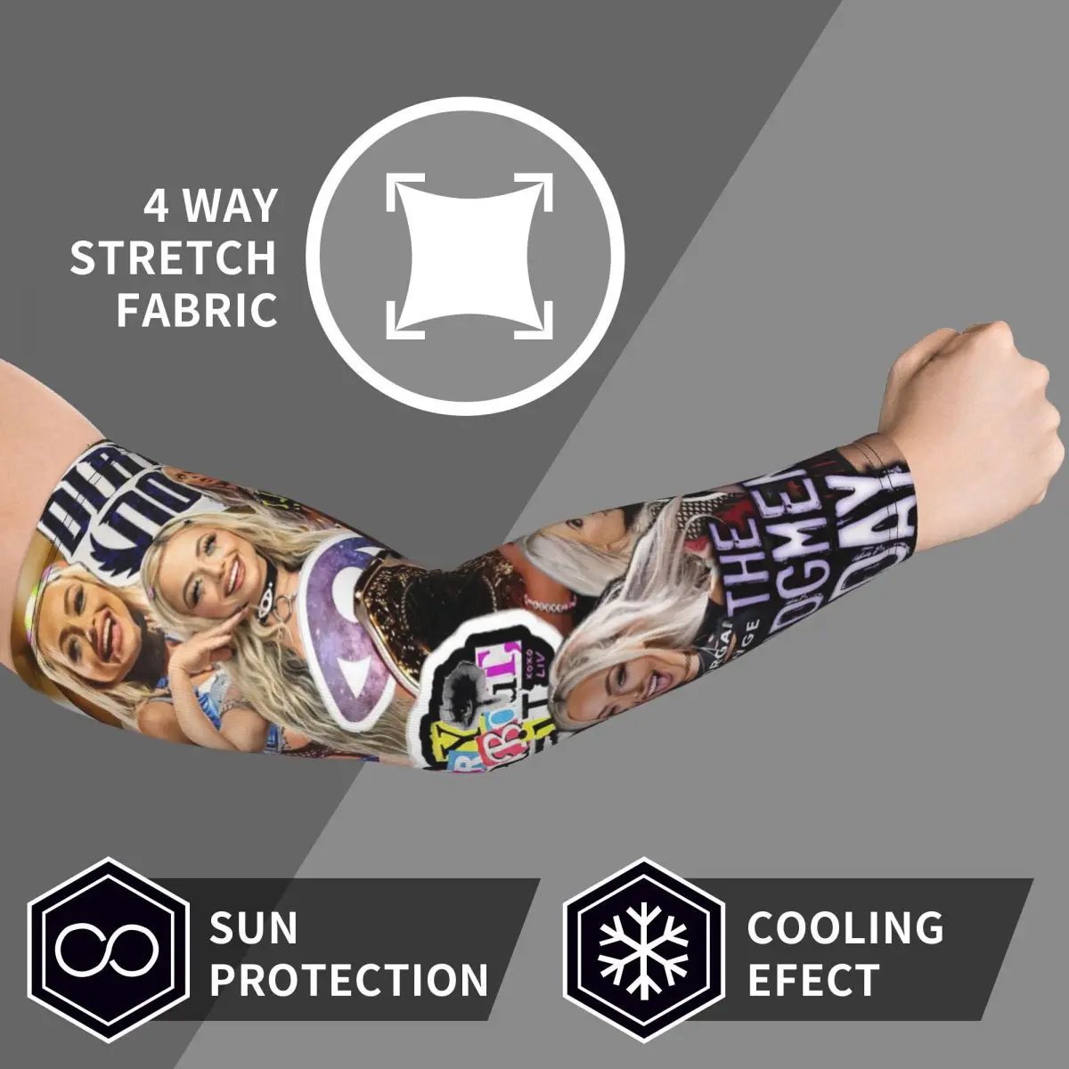 Liv Morgan Рукава Мужчины Женщины Солнце УФ-защита Татуировки Прикрытие Спорт Охлаждение Велоспорт