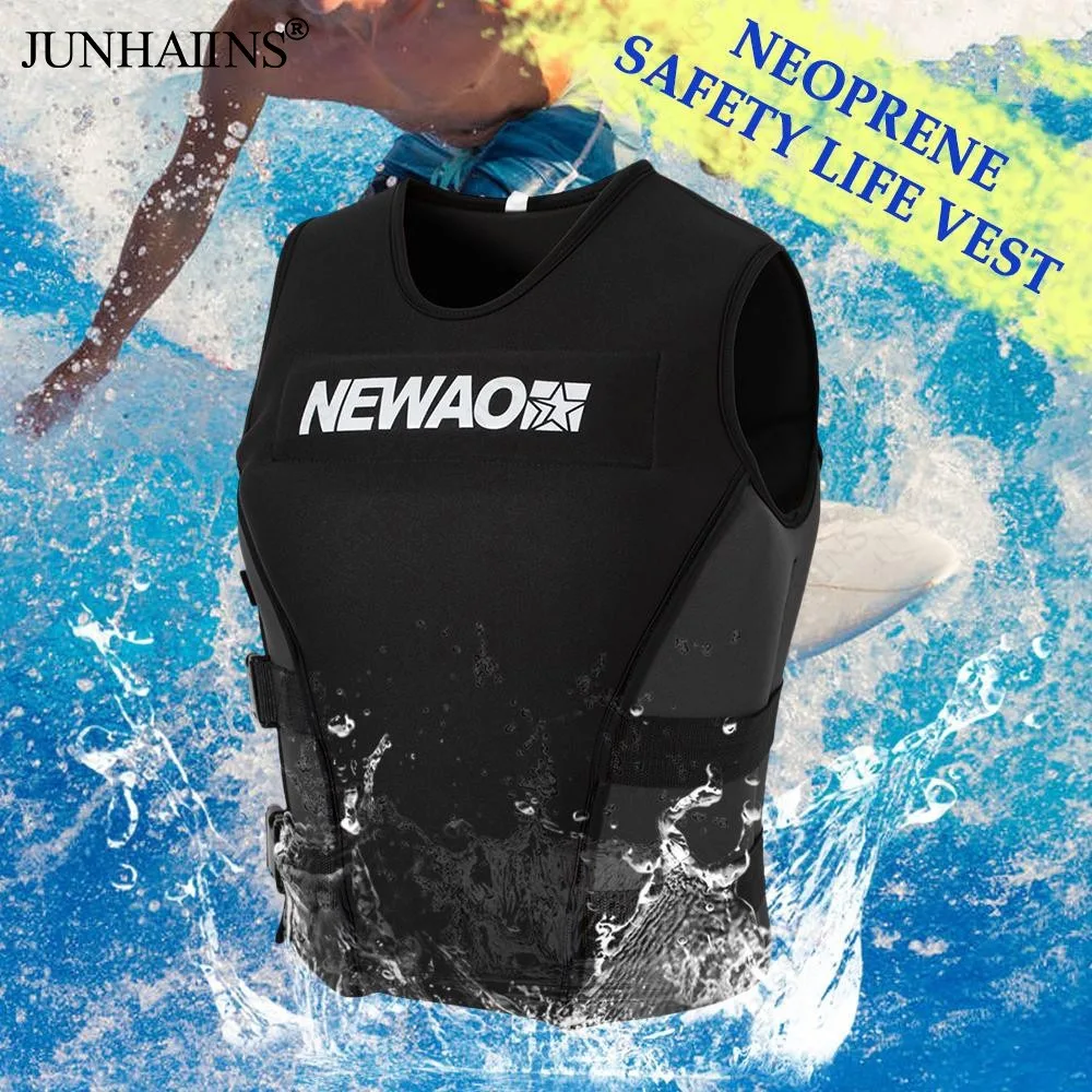 Junhaiins New Life Vest with Adult Ocean Safety Jacket for Outdoor Water Sports Fishing and Swimming