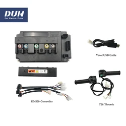 DUN/VOTOL EM-100 72V Brushless DC Motor Controller EM100 With Parking Reverse Throttle Convert Kits for Electric ATV