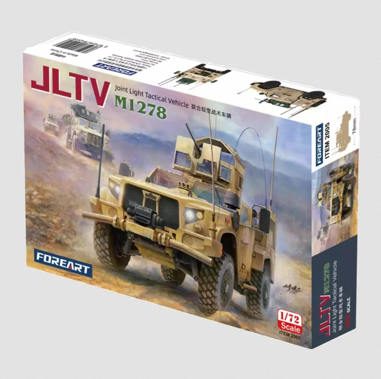 Fore Hobby 조인트 라이트 전술 차량 모델 키트, 2005 1/72 체중계, M1278 JLTV