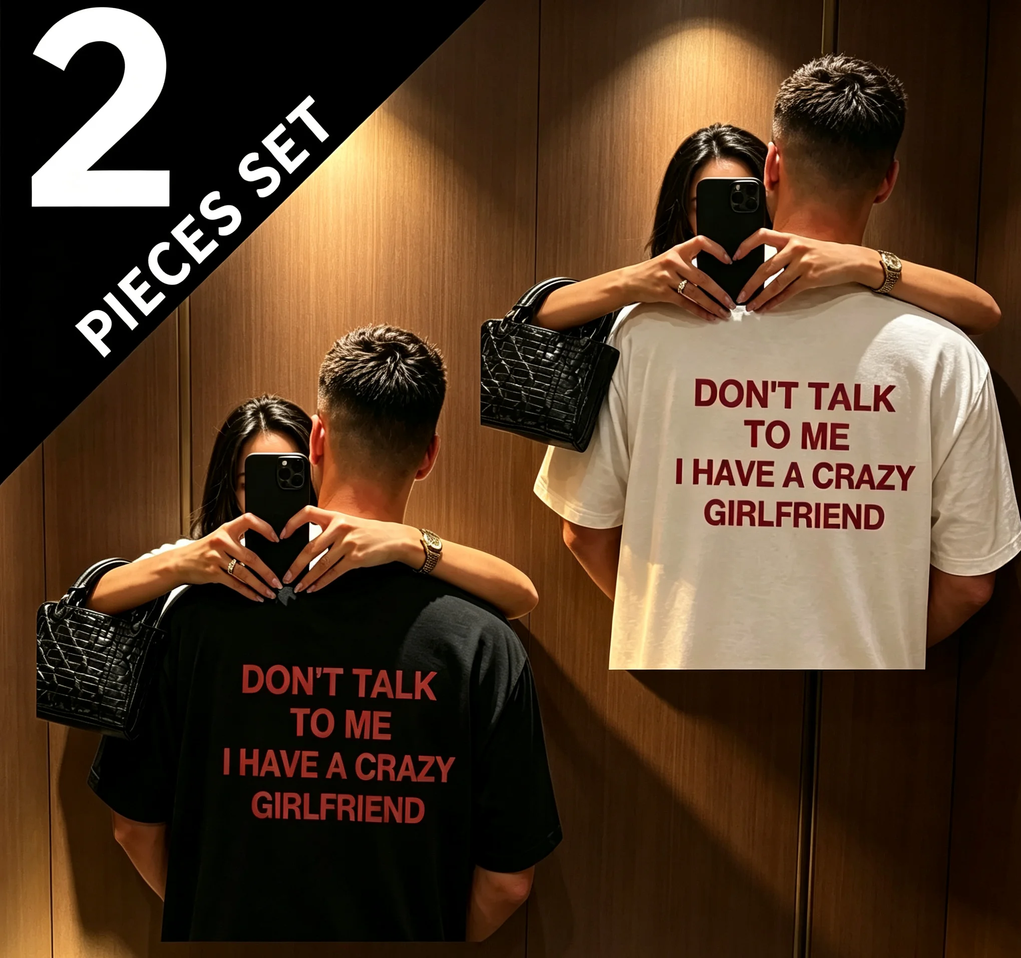 Men’s Summer Cotton Casual T-shirt  Don’t Talk To Me I Have A Crazy Girlfriend Shirt, Funny Relationship Couple Gift Tee