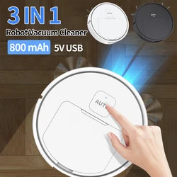 3-in-1 Robotic Vacuum Mop Combo Automatic Cleaning Sweeping Machine USB Rechargeable Quiet Cleaning for Pet Hair Carpets Floors