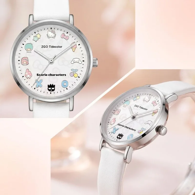 Sanrio genuine co-branded cartoon fashion simple waterproof soft cute versatile high-looking quartz watch practical decoration view 4