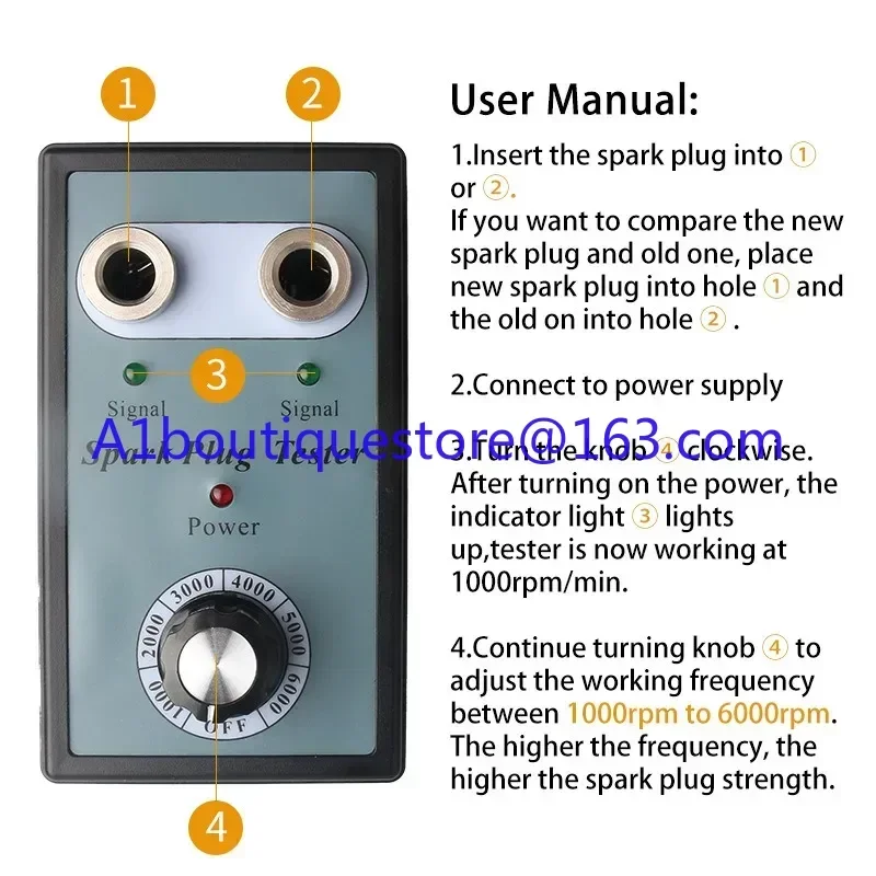 Dual Hole Car Spark Plug Tester