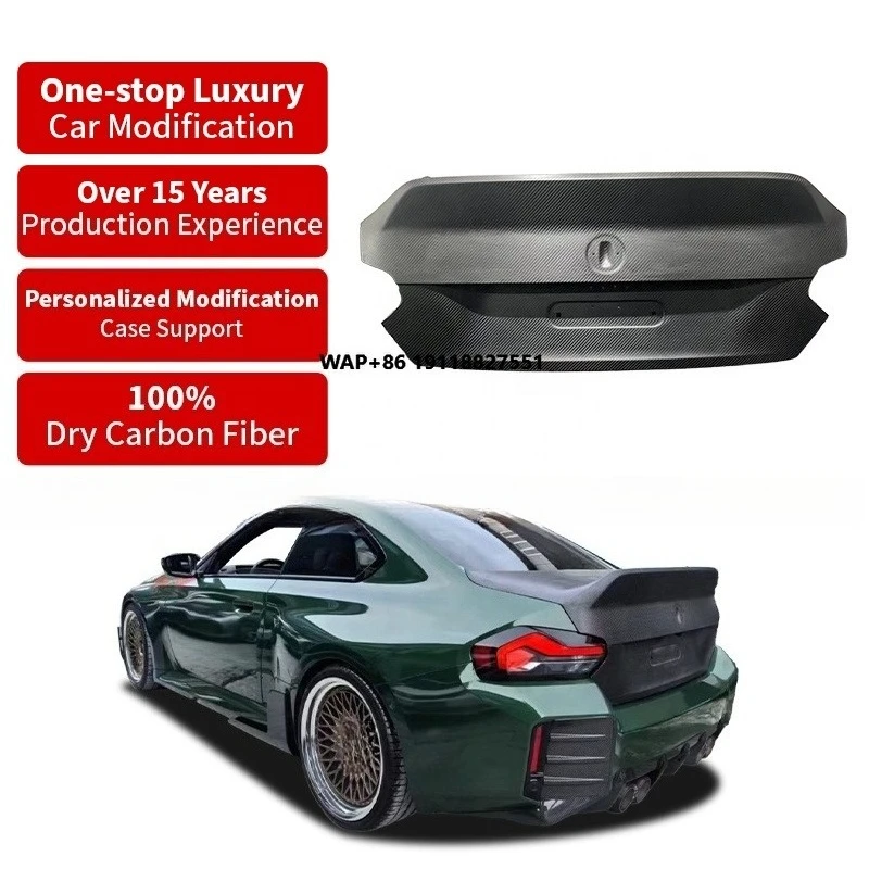 

New Arrival Dry Carbon Fiber Auto Parts Upgrade to CSL Style Car Tailgate Tail Cover for M2 G87 Hood