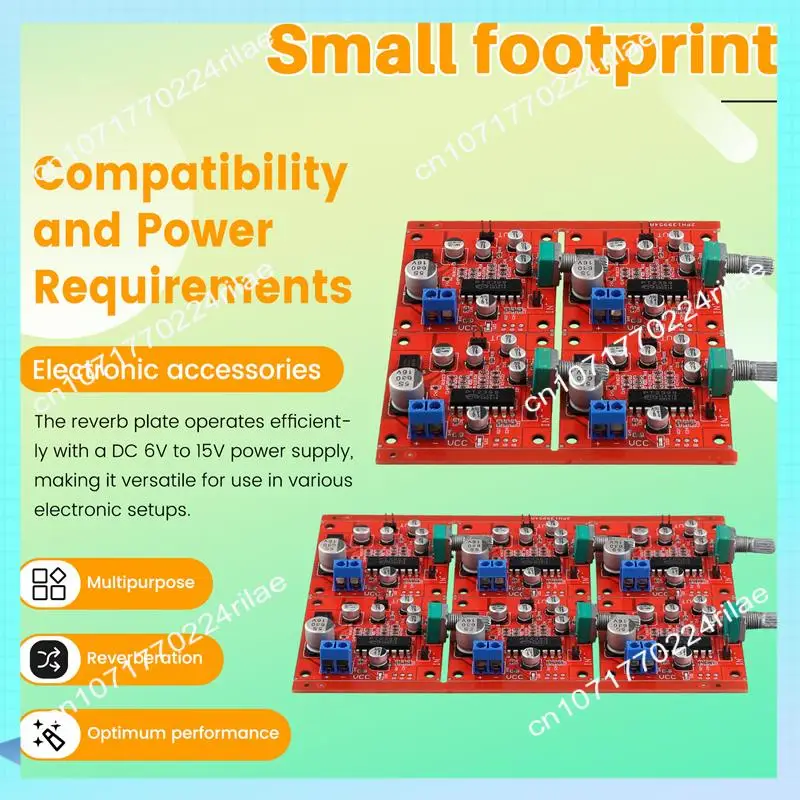 A17Z 10PCS PT2399 Microphone Reverb Plate Reverberation Board No Preamplifier For DC 6V-15V