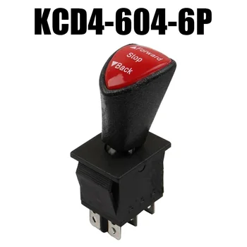 1 adet ileri dur geri DPDT 6-Pin mandallama slayt Rocker anahtarı KCD4-604-6P 125V 250V uzaktan kumanda araba kolu tekneler anahtarları
