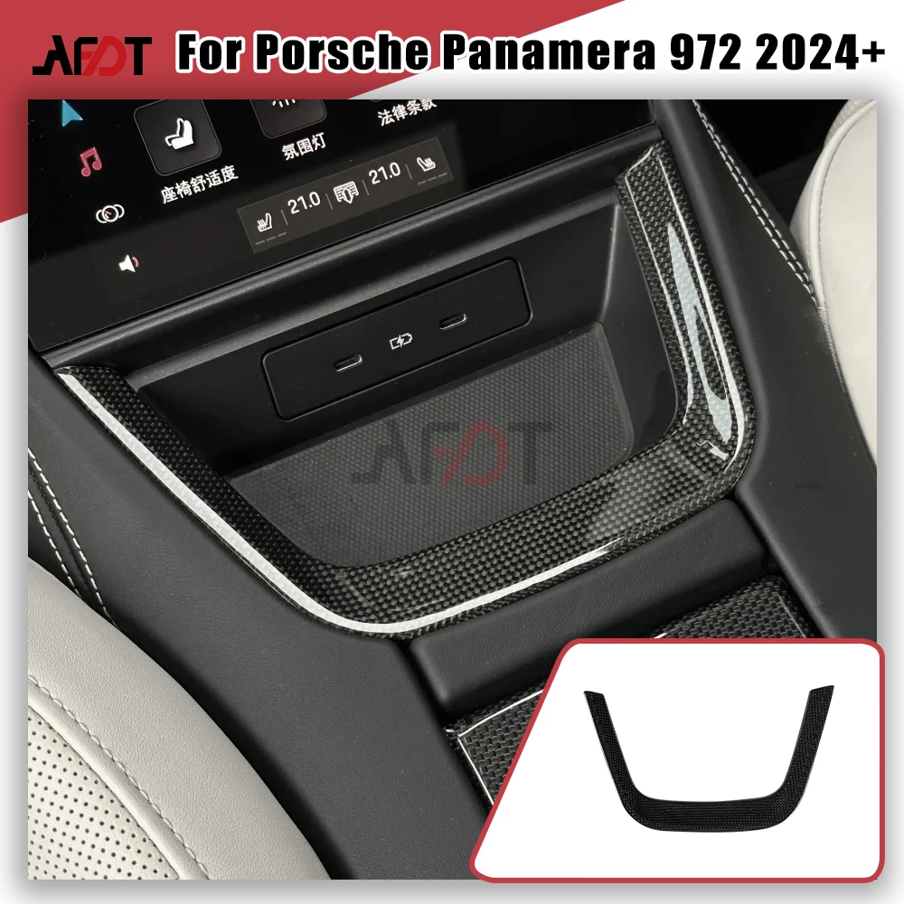 

LHD и RHD для Porsche Panamera 972 4S GTS Turbo S 2024-2026 гг. E-гибридный задний ящик для зарядки из настоящего углеродного волокна полотняного переплетения