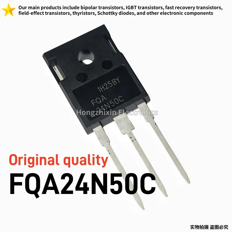 10PCS Original quality FQA24N50C TO-247 N-Channel Power MOSFET 500V 24A Transistor Electronic Components IC Chips