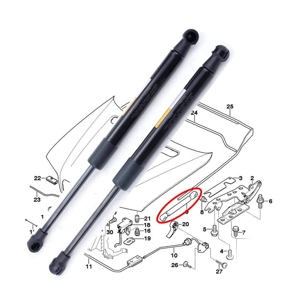 

2 шт. газовая пружина капота двигателя для BMW X5 E53 51238402551 подъемная поддержка автоаксессуары