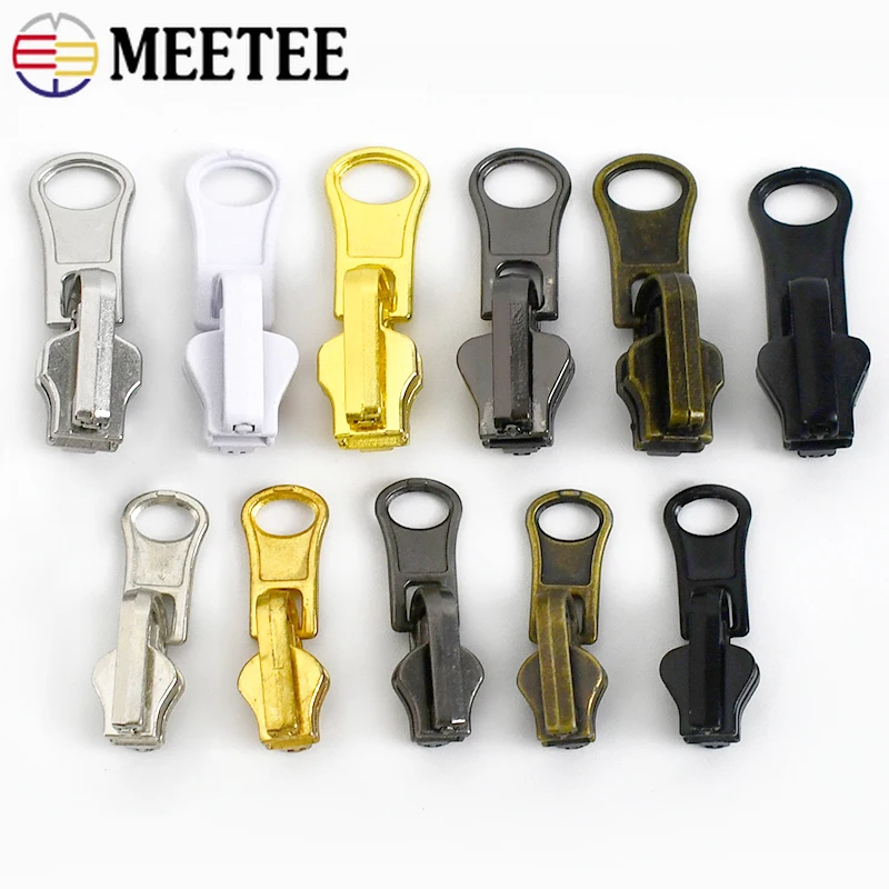 

5/10Pcs 3# 5# 8# Double-sided Zipper Sliders for Resin Metal Nylon Zippers Garment Decor Zip Puller Head DIY Sewing Accessories