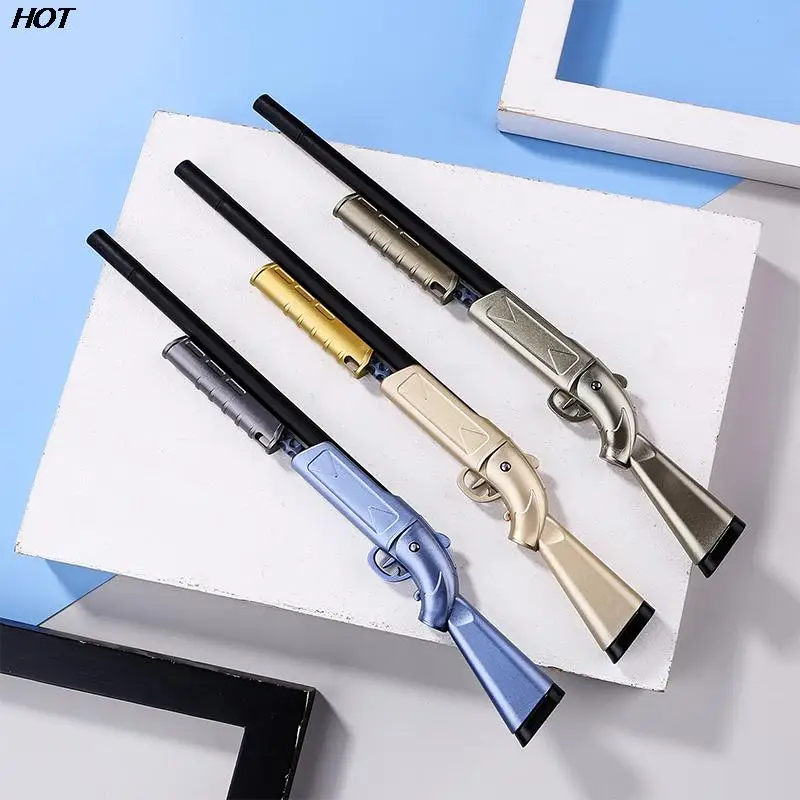 Creative Shotgun Gun Shape Gel Pens Led Lht Glowing Gel Pen Funny Stationery For School Office Writing Birthday Party  Gifts