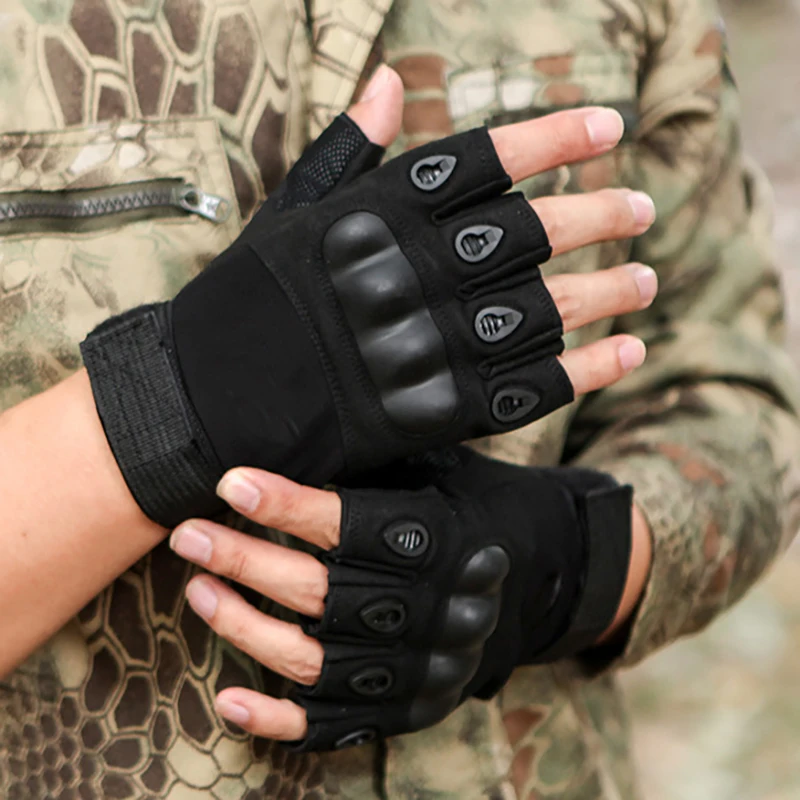 Half Finger Tactical Gloves Outdoor Men\'s Military Gloves Hiking Motorcycle Cycling Sports Glove Shooting Hunting Gloves