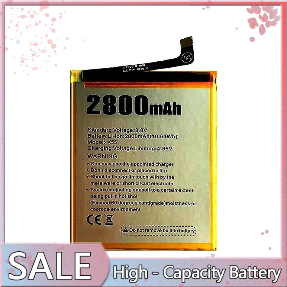 

Long Lasting For Doogee X 55 X55 Mobile Phone Battery 2800mAh Fast Charging