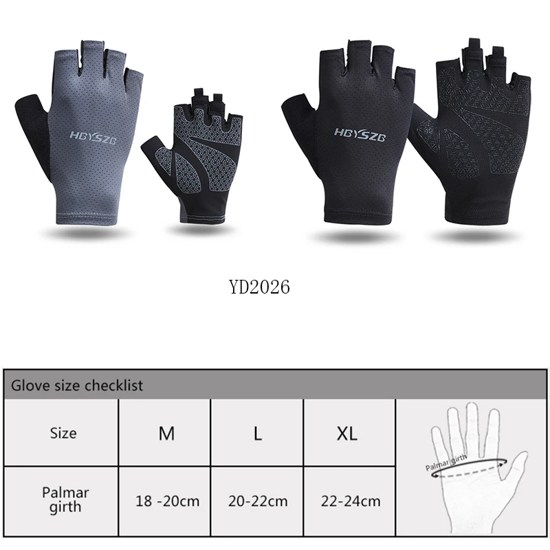 Summer Cycling Gloves Fingerless Fitness Fishing Women Men Spring Gym Breathable Non-slip Yoga Elastic Sport Bicycle Gloves