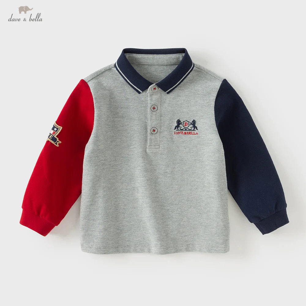 

Dave Bella Boys' Spring Autumn Polo T-shirt Casual Long Sleeve Cotton T-shirt Kids Boy Outdoor Polo Shirt Top DB3253487