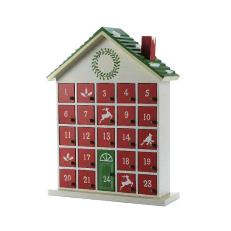 custom.Wooden Advent Calendar Decoration 24 Countdown Drawers Calendar Box Set