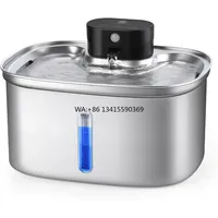 5L 5000mAh Battery Cat Water Fountain Automatic Sensor Stainless Steel Cat Dog Water Fountain Multiple Pet Drinking Bowls
